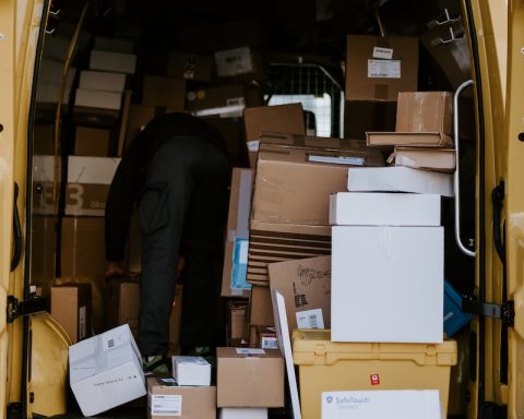 brown cardboard boxes on brown cardboard box