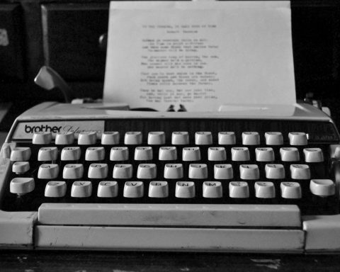 grayscale photography of Brother typewriter