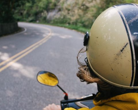 person riding motorcycle