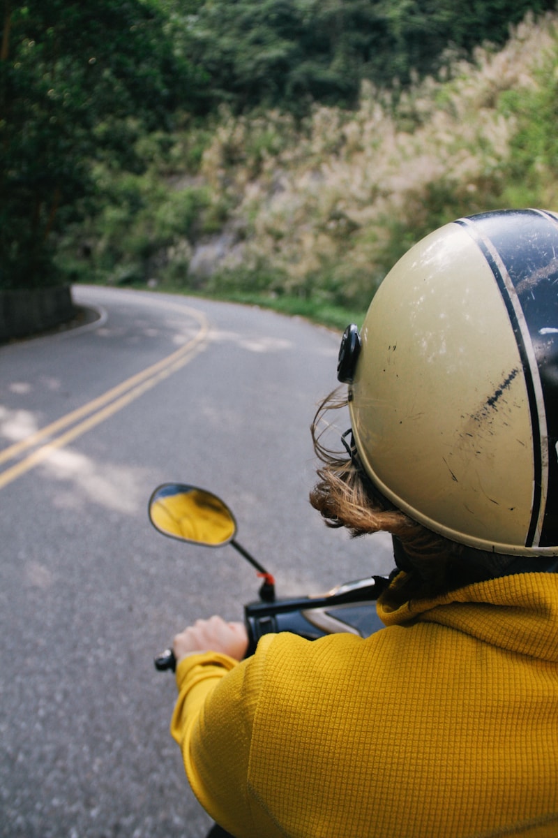 person riding motorcycle