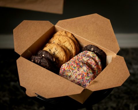 brown and purple bread in brown cardboard box