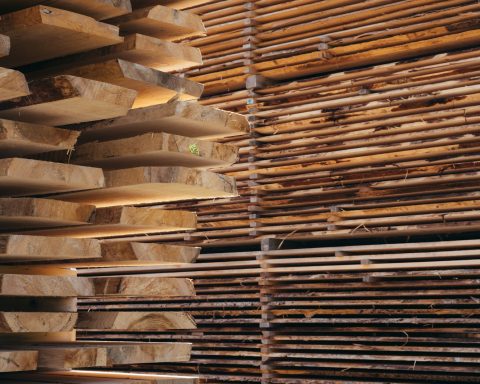 a pile of wood sitting next to each other